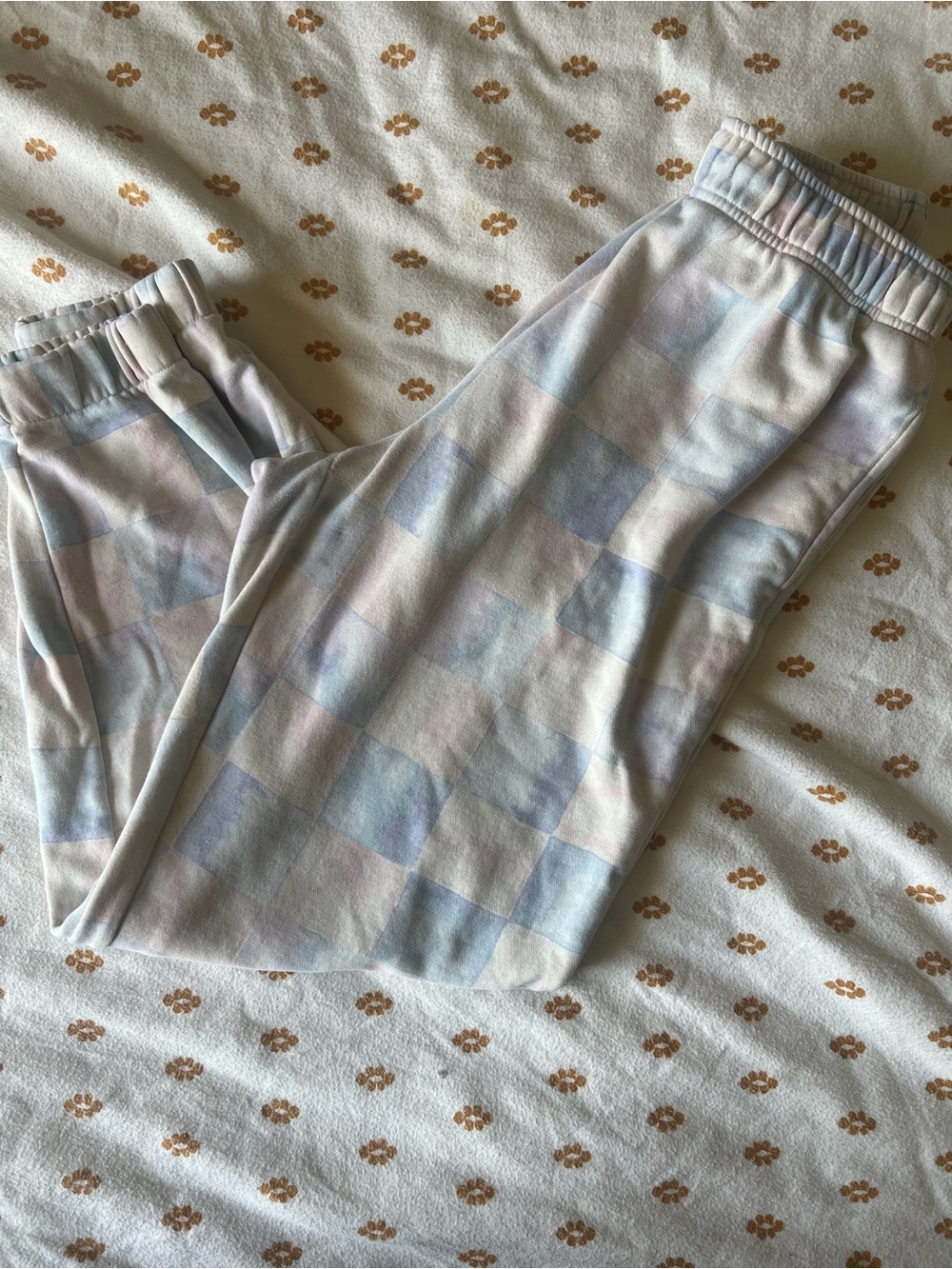 wild fable Pastel Check Track Joggers in Blue & Pink